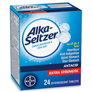 Alka-Seltzer Extra Strength Antacid Relief Tablets 24 Tablets