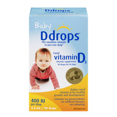 Baby Ddrops Liquid Vitamin D3 400 IU 2.5 mL
